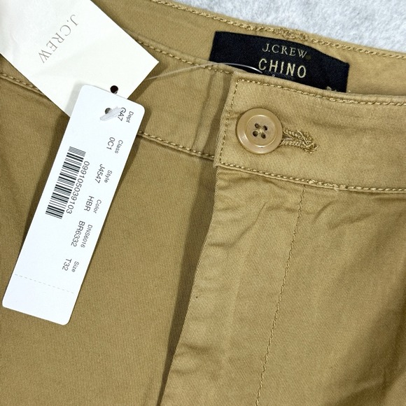 J Crew Pants Womens 32 Tall 32T Chino Lightweight Stretch Straight Tan Brown NWT - Picture 4 of 14